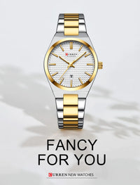 CURREN Luxury Quartz Watch for Women Elegant Stainless Steel Women's Watches Luminous Waterproof Date Wristwatch Ladies Gift