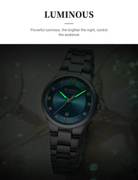 CURREN Women's Luxury Brand Watches Simple Quartz Auto Date Wristwatch Female Waterproof Clock Luminous Hands 9107