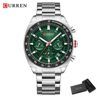 CURREN High Quality Men's Luxury  Fashion Quartz Watch Men Round Business Student Sport Waterproof Glow Clock
