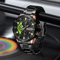 CURREN 8402 Men's Stainless Steel Watch Creative Fashion Luminous Dial with Chronograph Leisure Luxury Men's Watch Reloj Hombre