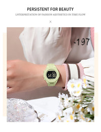 CURREN Woman Fashion Watches Fashion Sports Watch Silicone Strap 3ATM Waterproof Time Display Women's LED Digital Watch Gift
