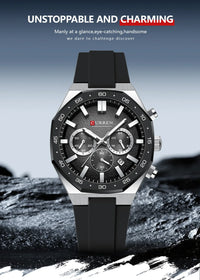 CURREN Sport Mens Watches Top Brand Luxury Auto Date Watch Men Waterproof Luminous AQUANAUT Quartz Watches for Men Reloj Hombre