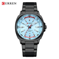 CURREN 8455 Men's Quartz Watch Large Dial Waterproof Stainless Steel Strap Casual Business Elegant Watches for Men Reloj Hombre