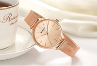 CURREN Fashion Women Watch Top Brand Luxury Ladies Girl Wristwatch Silver Stainless Steel Bracelet Classic Female Clock 9024