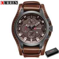 CURREN Top Brand Luxury Mens Watches Male Clocks Date Sport Military Clock Leather Strap Quartz Business Men Watch Gift 8225