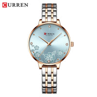 CURREN New Fashion Women Watches Stainless Steel Ultra Thin Quartz Watch Woman Romantic Clock Women's Watches Montre Femme