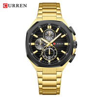 CURREN Luxury Business Wristwatch Stainless Steel Quartz Sport Chronograph Clock Fashion Male Watch Ideal Present for Daily