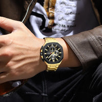 CURREN Luxury Business Wristwatch Stainless Steel Quartz Sport Chronograph Clock Fashion Male Watch Ideal Present for Daily