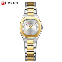 CURREN Jam Tangan Perempuan Original Waterproof Quartz Stainless Steel Minimalis Green Watch Women 9104