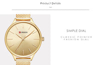 CURREN Fashion Women Watch Top Brand Luxury Ladies Girl Wristwatch Silver Stainless Steel Bracelet Classic Female Clock 9024