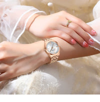 CURREN Luxury Women Watches Fashion Casual FemaleLadies Stainless Steel Quartz Wristwatches Life Waterproof Girlfriend Gift