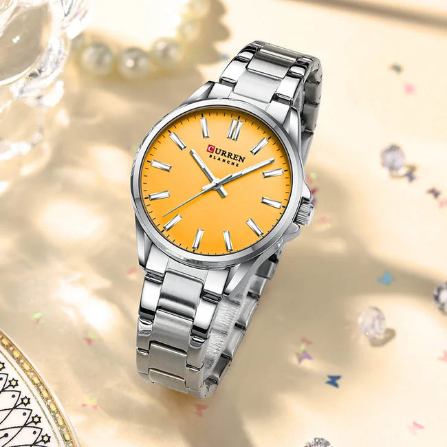 CURREN Simple Women Bracelet Luminous Quartz Watches For Ladies Sports Round Waterproof Business Wristwatch Relogio Feminino