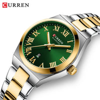 CURREN 9095 Women's Roman Letter Quartz Watch Waterproof Calendar Ladies' Watch