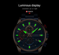 CURREN 8415 Men Luminous Watch Reloj Hombre Simple Multifunctional Quartz Watch Sport Stainless Steel Strap Business Waterproof