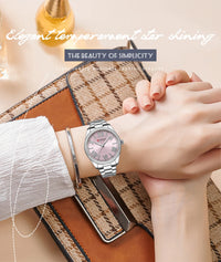 CURREN Brand New Charming Rose Ladies Watch Luminous Hands Stainless Steel Strap Clock Thin Quartz Ladies Watch relogio feminino