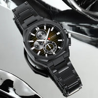 CURREN Luxury Business Wristwatch Stainless Steel Quartz Sport Chronograph Clock Fashion Male Watch Ideal Present for Daily