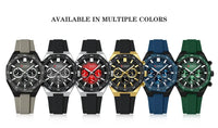 CURREN 8489 New Mens Watches Waterproof Sports Watch Silicone Strap Chronograph Quartz Wristwatch Relogios Masculino+BOX