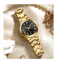 CURREN Women Watch Top Brand Luxury Lady Girl Wristwatch Elegant Stainless Steel Bracelet Waterproof Casual Female Clock 9095