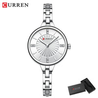 CURREN Women Luxury Watches Fashion Women's Quartz Wristwatches Top Brand Rhinestone Dial Clock Waterproof Reloj Mujer 9097