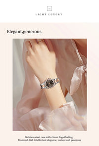 CURREN Original Quartz Watch for Women Fashion Elegant Ladies Watches Stainless Steel Waterproof Wristwatch