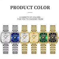 Curren 9093 Women's Quartz Watch Waterproof Luxury Party Women's Watch Elegant Gold Rectangular Dial Quartz Watch Bracelet Gift