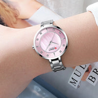 CURREN Women Watches Top Brand Luxury Ladies Wrist Quartz Watch Stainless Steel Classic Bracelet Female Clock Clear 9051