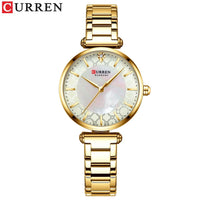 2021  CURREN Women Watches Top Brand Luxury Japan Quartz Movement Stainless Steel Waterproof Wristwatches relogio mujer