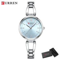 CURREN High Quality Ladies Casual Bracelet Watches Women's Simple Vintage Watches for Women Dial Stainless steel Wristwatch
