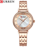 CURREN Fashion Women Watch Top Brand Luxury Lady Girl Wristwatch Original Stainless Steel Bracelet Classic Female Clock 9087