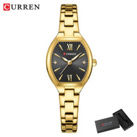 CURREN Fashionable Barrel-Shaped Simple Elegant Quartz Watch Women's Elastic Band Retro Women's Watch