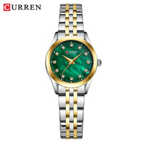 CURREN Elegant Fashion Women's Watches Luxury Brand Original Quartz Watch for Ladies Waterproof Stainless Steel Clock