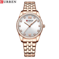 CURREN Top Brand Ladies Watch Elegant Stainless Steel Bracelet Simple Waterproof Ladies Business Watch Relogio Feminino