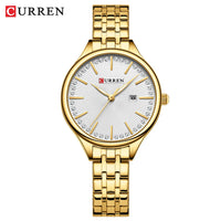 CURREN Women Watch Top Brand Luxury Lady Girl Wristwatch Elegant Stainless Steel Bracelet Waterproof Casual Female Clock 9099