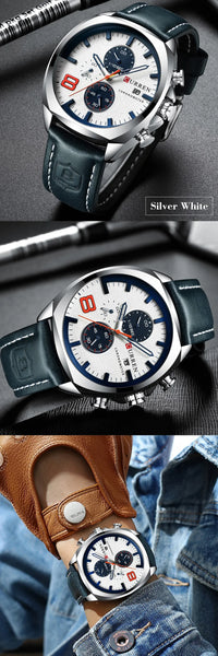 CURREN Men Watch Luxury Wristwatch Quartz Wristwatches Fashion Leather Punk Style Mens Watches Relogio Masculino