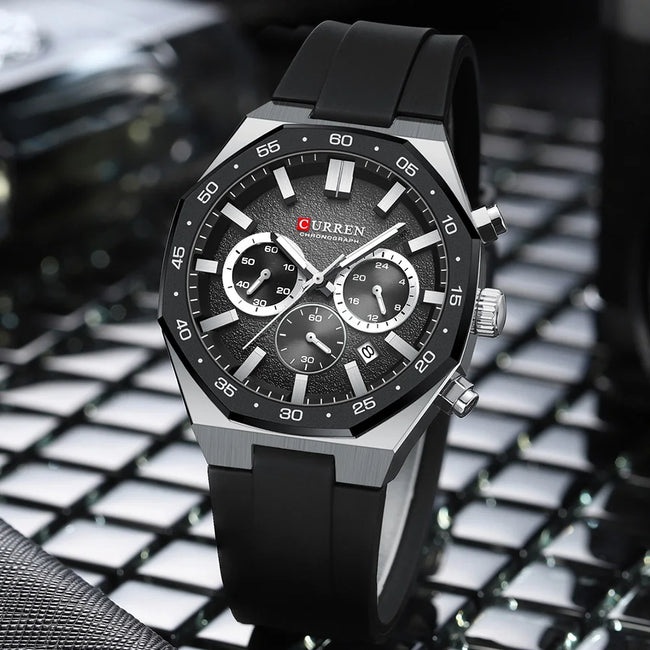 CURREN Sport Mens Watches Top Brand Luxury Auto Date Watch Men Waterproof Luminous AQUANAUT Quartz Watches for Men Reloj Hombre