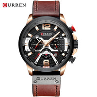 CURREN 8329 Casual Sport Watches for Men Top Brand Luxury Military Leather Wrist Watch Man Clock Fashion Chronograph Wristwatch