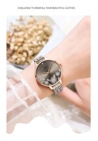 CURREN New Fashion Women Watches Stainless Steel Ultra Thin Quartz Watch Woman Romantic Clock Women's Watches Montre Femme