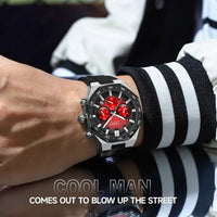 CURREN 8489 New Mens Watches Waterproof Sports Watch Silicone Strap Chronograph Quartz Wristwatch Relogios Masculino+BOX