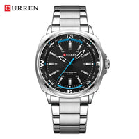 CURREN 8455 Men's Quartz Watch Large Dial Waterproof Stainless Steel Strap Casual Business Elegant Watches for Men Reloj Hombre