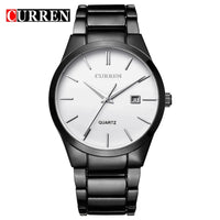 CURREN 8106 Men's Watch Waterproof Top Brand Luxury Calendar Fashion Male Clock Stainless Steel Sport Men Wristwatch