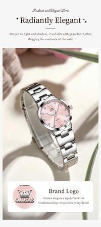 OLEVS 3735 Women's Quartz Wristwatch Delicate Fashion Small Dial Elegant Ladies Dress Watches Waterproof Watches for Woman New