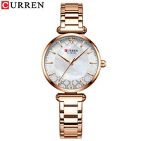 2021  CURREN Women Watches Top Brand Luxury Japan Quartz Movement Stainless Steel Waterproof Wristwatches relogio mujer