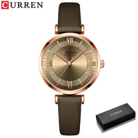 CURREN Top Luxury Brand Watch for Women Leather Watches Ladies Casual Quartz Watch Quartz Women's Wristwatch Montre Femme Relogi