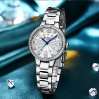 CURREN Brand 2022 New Ladies Original Luxury Watch Waterproof Stainless Steel Casual Sports Quartz Ladies Watch relogio feminino