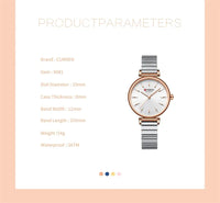 CURREN 9081 Exquisite Women's Quartz Watch Round Silver Gold Clock Simple Fashion Casual Women's Luxury Watch Relojes De Mujer