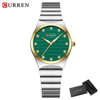 CURREN Luxury Stainless Steel Watches Female Classic Round Dial Quartz Watch Women Business Wristwatches Wrist with Box