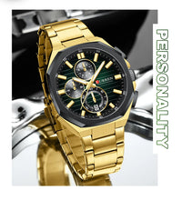 CURREN Luxury Business Wristwatch Stainless Steel Quartz Sport Chronograph Clock Fashion Male Watch Ideal Present for Daily