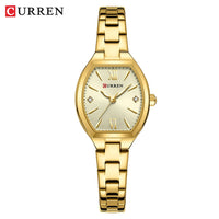 CURREN Simple Quartz Watch for Women Luxury Vintage Wristwatch Luminous Hands Stainless Steel Bracelet Women's Dress Watch