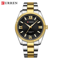 CURREN 8453 Men's Quartz Watches Fashion Elegant Simple White Clock Stainless Steel Strap Wristwatch for Male Gift