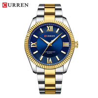 CURREN 8453 Men's Quartz Watches Fashion Elegant Simple White Clock Stainless Steel Strap Wristwatch for Male Gift
